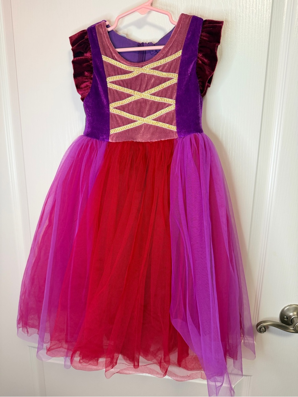 Girls Purple and Pink Princess Tulle Halloween Costume Dress